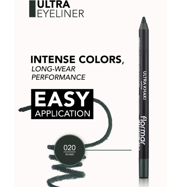 Flormar Ultra Eyeliner - Yoğun Renk Veren Göz Kalemi No:20 Khaki 1.14gr - 3