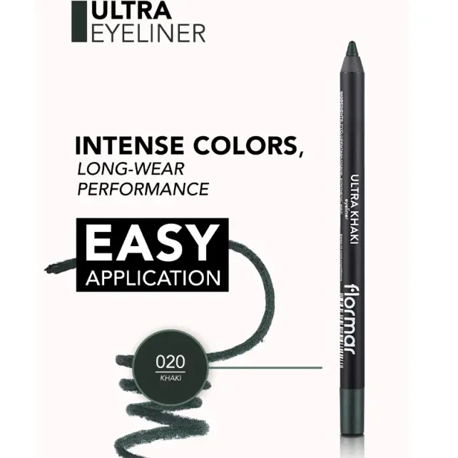 Flormar Ultra Eyeliner - Yoğun Renk Veren Göz Kalemi No:20 Khaki 1.14gr - 3