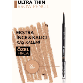 Flormar Ultra Thin Brow Pencil - Asansörlü Kaş Kalemi No: 01 Beige - 4