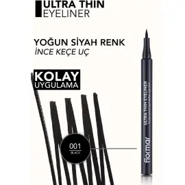 Flormar Ultra Thin Eyeliner No: 01 Black - 4