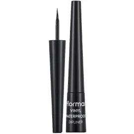 Flormar Vinly Waterproof Dipliner - Suya Dayanıklı Parlak Bitişli Eyeliner Black 2.5ml - 2