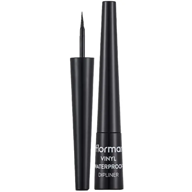 Flormar Vinly Waterproof Dipliner - Suya Dayanıklı Parlak Bitişli Eyeliner Black 2.5ml - 2
