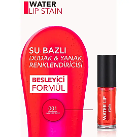 Flormar Water Lip Stain - Su Bazlı Dudak Renklendiricisi No: 001 - 4