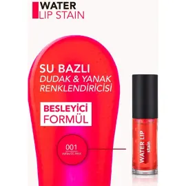 Flormar Water Lip Stain - Su Bazlı Dudak Renklendiricisi No: 001 - 4