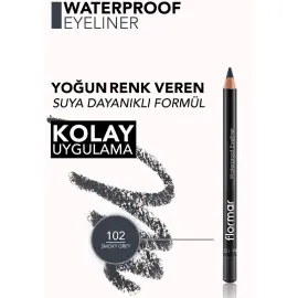 Flormar Waterproof Eyeliner - Göz Kalemi No-102 Smoky Grey 1.14gr - 4