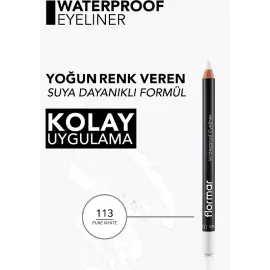 Flormar Waterproof Eyeliner - Göz Kalemi No-113 Pure White 1.14gr - 4