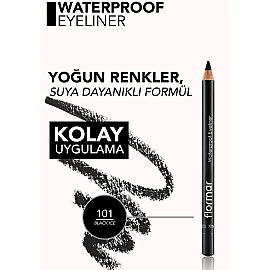 Flormar Waterproof Eyeliner - Suya Dayanıklı Göz Kalemi No: 101 Black Ice 1.14gr - 4