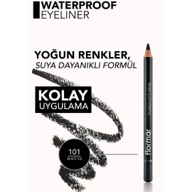 Flormar Waterproof Eyeliner - Suya Dayanıklı Göz Kalemi No:101 Black Ice 1.14gr - 4