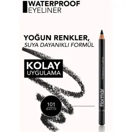 Flormar Waterproof Eyeliner - Suya Dayanıklı Göz Kalemi No:101 Black Ice 1.14gr - 4