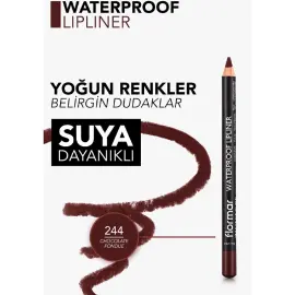 Flormar Waterproof Lipliner-Dudak Kalemi N-244 Chocolate Fondue 1.14gr - 4