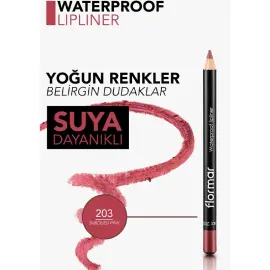 Flormar Waterproof Lipliner -Dudak Kalemi No-203 Subdued Pink 1.14gr - 5