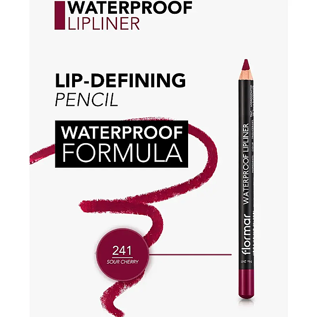 Flormar Waterproof Lipliner - Dudak Kalemi No: 241 Sour Cherry 1.14gr - 4