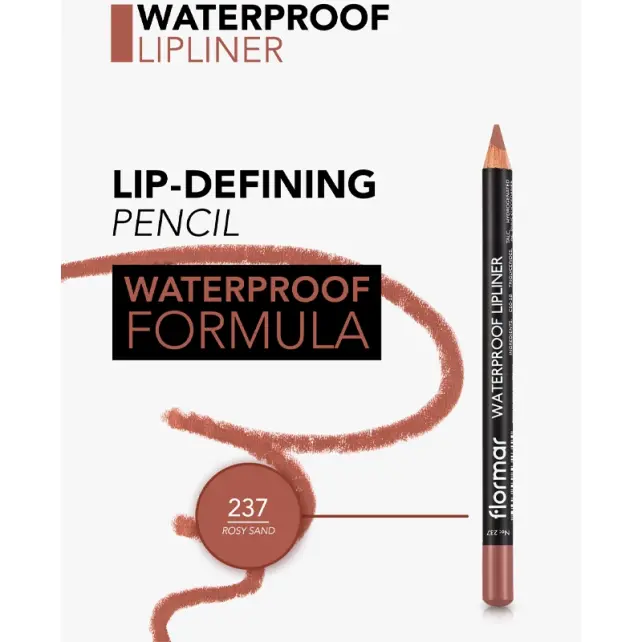 Flormar Waterproof Lipliner - Dudak Kalemi No:237 Rosy Sand 1.14gr - 5