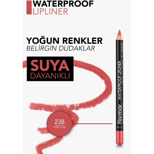 Flormar Waterproof Lipliner Dudak Kalemi No:238 - 3