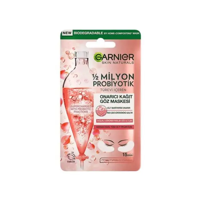Garnier 1/2 Milyon Probiyotik Türevi Içeren Onarıcı Kağıt Göz Maskesi 6g - 1
