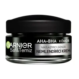 Garnier AHA BHA Kömür 3'ü 1 Arada Matlaştırıcı Günlük Nemlendirici Krem 50ml - Garnier