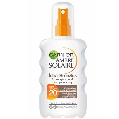 Garnier Ambre Solaire SPF 20 İdeal Bronzluk Sprey 200ml Garnier Ambre Solaire SPF 20 İdeal Bronzluk Sprey 200ml