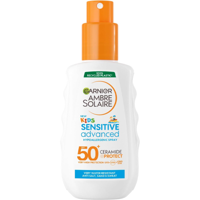 Garnier Ambre Solaire Kids Sensitive Advanced SPF 50 + Çocuk Güneş Spreyi 150ml - 1