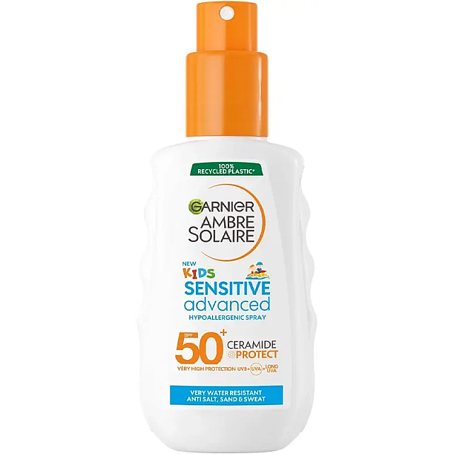 Garnier Ambre Solaire Kids Sensitive Advanced SPF 50 + Çocuk Güneş Spreyi 150ml - 1