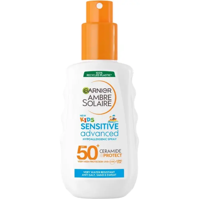 Garnier Ambre Solaire Kids Sensitive Advanced SPF 50 + Çocuk Güneş Spreyi 150ml - 1