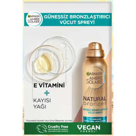 Garnier Ambre Solaire Natural Bronzer Salf Tan Mist Body - Güneşsiz Bronzlaştırıcı Sprey Medium 150ml - 3