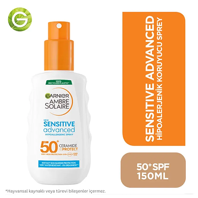 Garnier Ambre Solaire Sensitive Advanced Creamide Sprey - Güneş Koruyucu Sprey 150ml - 2