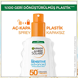 Garnier Ambre Solaire Sensitive Advanced Creamide Sprey - Güneş Koruyucu Sprey 150ml - 4
