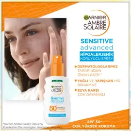 Garnier Ambre Solaire Sensitive Advanced Creamide Sprey - Güneş Koruyucu Sprey 150ml - 3