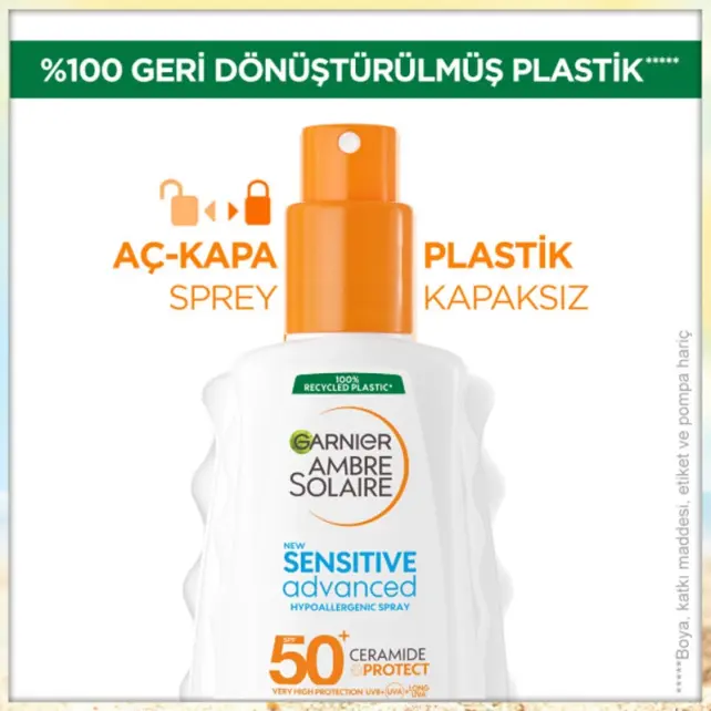 Garnier Ambre Solaire Sensitive Advanced Creamide Sprey - Güneş Koruyucu Sprey 150ml - 4