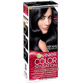 Garnier Çarpıcı Renkler Yoğun Kalıcı Saç Boyası No: 1.0 Ekstra Yoğun Siyah - Garnier