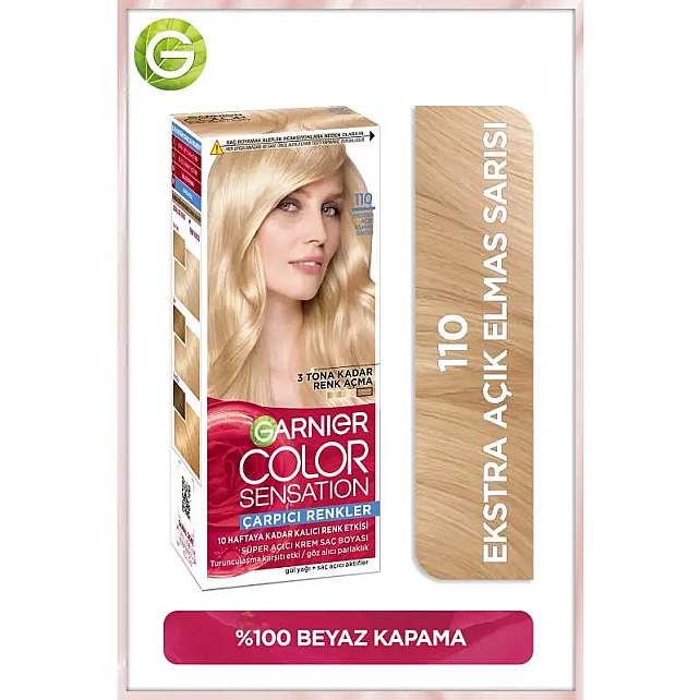 Garnier Çarpıcı Renkler Yoğun Kalıcı Saç Boyası No: 110 Ekstra Açık Elmas Sarısı - 2