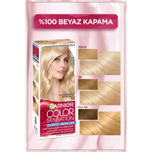 Garnier Çarpıcı Renkler Yoğun Kalıcı Saç Boyası No: 110 Ekstra Açık Elmas Sarısı - 3