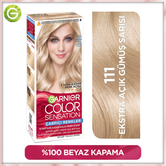 Garnier Çarpıcı Renkler Yoğun Kalıcı Saç Boyası No: 111 Gümüş Sarısı - 2