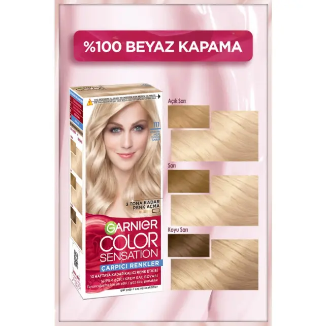 Garnier Çarpıcı Renkler Yoğun Kalıcı Saç Boyası No: 111 Gümüş Sarısı - 3