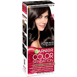 Garnier Çarpıcı Renkler Yoğun Kalıcı Saç Boyası No: 3.0 Çarpıcı Koyu Kahve - Garnier