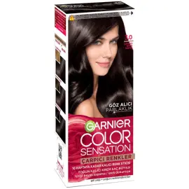 Garnier Çarpıcı Renkler Yoğun Kalıcı Saç Boyası No: 3.0 Çarpıcı Koyu Kahve - Garnier