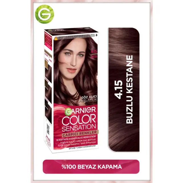 Garnier Çarpıcı Renkler Yoğun Kalıcı Saç Boyası No: 4.15 Buzlu Kestane - 2