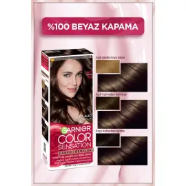 Garnier Çarpıcı Renkler Yoğun Kalıcı Saç Boyası No: 4.0 Yoğun Kahve - 3