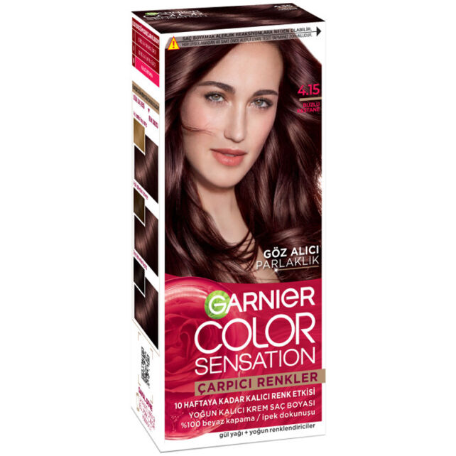 Garnier Çarpıcı Renkler Yoğun Kalıcı Saç Boyası No: 4.15 Buzlu Kestane - 1