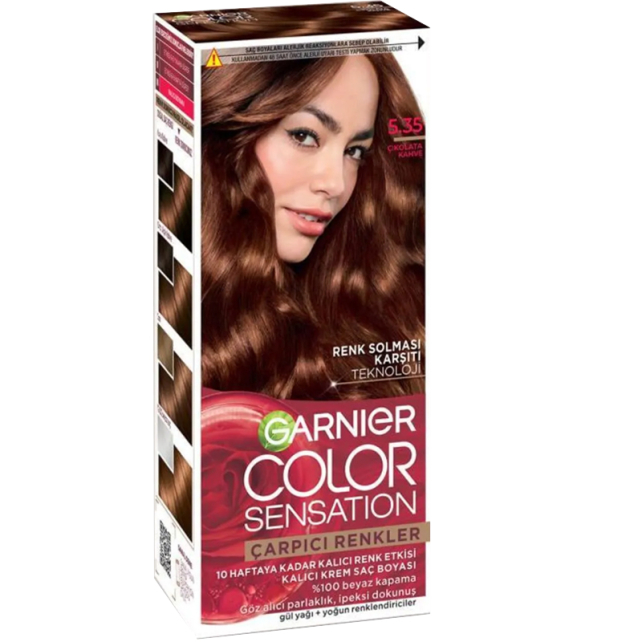 Garnier Çarpıcı Renkler Yoğun Kalıcı Saç Boyası No: 5.35 Çikolata Kahve - 1