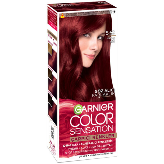 Garnier Çarpıcı Renkler Yoğun Kalıcı Saç Boyası No: 5.62 Parlak Lal Kızılı - 1