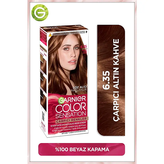 Garnier Çarpıcı Renkler Yoğun Kalıcı Saç Boyası No: 6.35 Çarpıcı Altın Kahve - 2