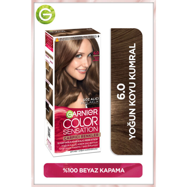 Garnier Çarpıcı Renkler Yoğun Kalıcı Saç Boyası No: 6.0 Yoğun Koyu Kumral - 2