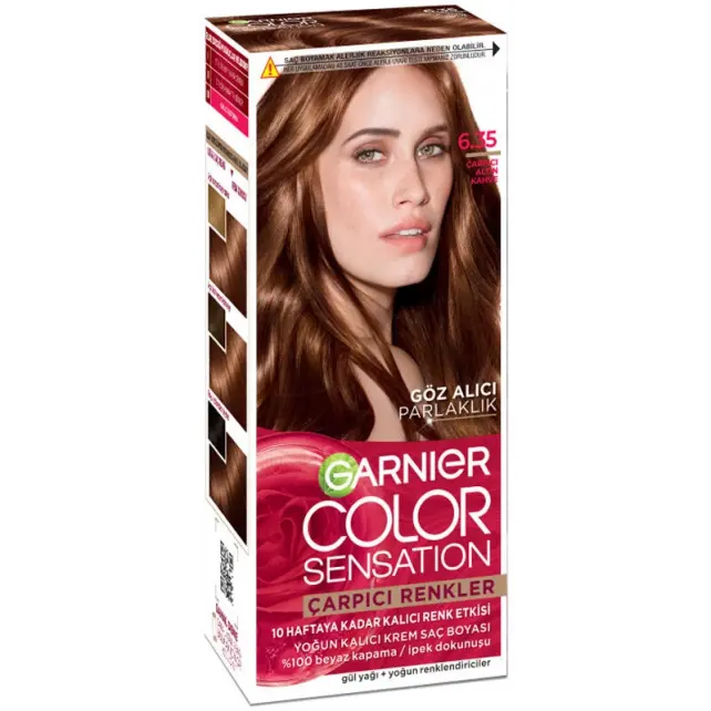 Garnier Çarpıcı Renkler Yoğun Kalıcı Saç Boyası No: 6.35 Çarpıcı Altın Kahve - 1