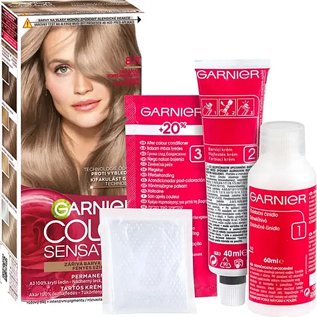 Garnier Çarpıcı Renkler Yoğun Kalıcı Saç Boyası No: 8.11 Küllü İnci Kumral - 2