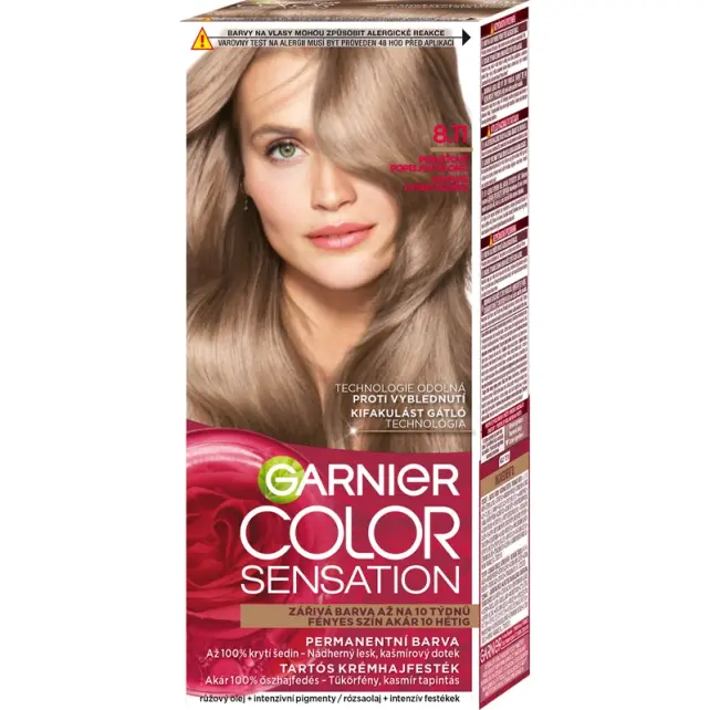 Garnier Çarpıcı Renkler Yoğun Kalıcı Saç Boyası No: 8.11 Küllü İnci Kumral - 1