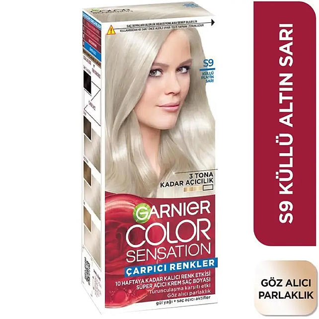 Garnier Çarpıcı Renkler Yoğun Kalıcı Saç Boyası No: S9 Küllü Platin Sarı - 2