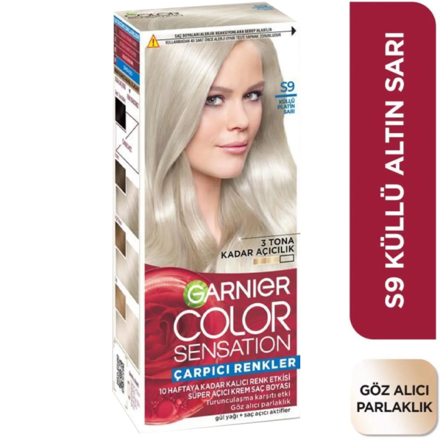 Garnier Çarpıcı Renkler Yoğun Kalıcı Saç Boyası No: S9 Küllü Platin Sarı - 2