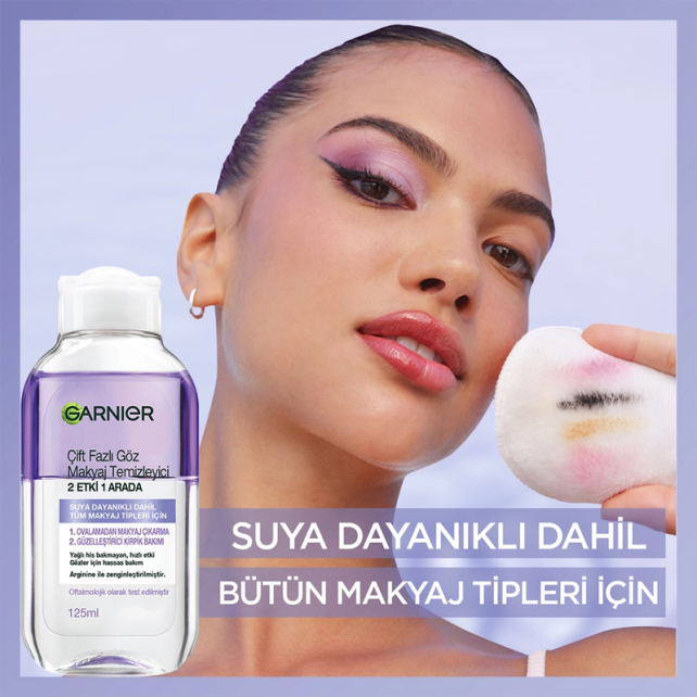 Garnier Çift Fazlı Göz Makyaj Temizleyicisi - 2 Etki 1 Arada 125ml - 3