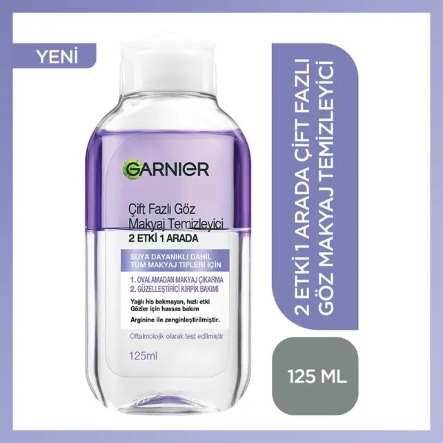 Garnier Çift Fazlı Göz Makyaj Temizleyicisi - 2 Etki 1 Arada 125ml - 2